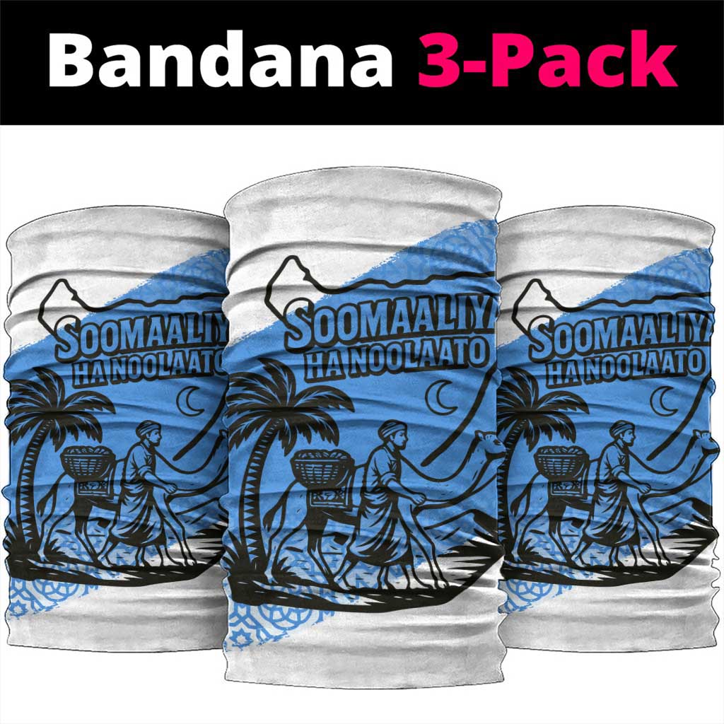 Somalia Neck Gaiter with Soomaaliya Ha Noolaato Nomad Moon Flag Spirit - African Pride