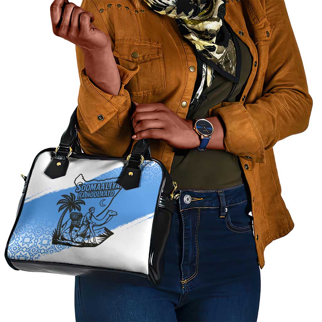 Somalia Shoulder Handbag with Soomaaliya Ha Noolaato Nomad Moon Flag Spirit