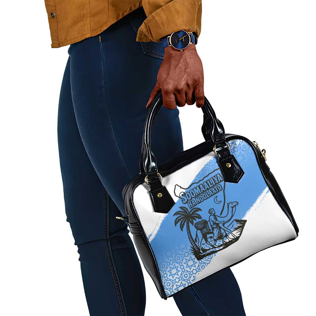 Somalia Shoulder Handbag with Soomaaliya Ha Noolaato Nomad Moon Flag Spirit