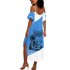 Somalia Summer Maxi Dress with Soomaaliya Ha Noolaato Nomad Moon Flag Spirit