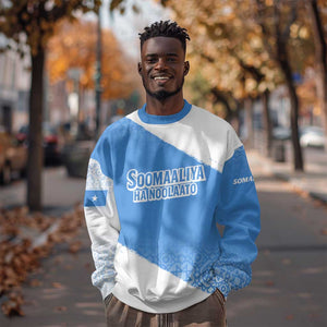 Somalia Sweatshirt with Soomaaliya Ha Noolaato Nomad Moon Flag Spirit