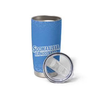 Somalia Tumbler Cup with Soomaaliya Ha Noolaato Nomad Moon Flag Spirit