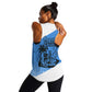 Somalia Women Racerback Tank with Soomaaliya Ha Noolaato Nomad Moon Flag Spirit