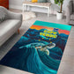 Cape Verde Area Rug with Loggerhead Sea Turtle Ocean Sunset Spirit