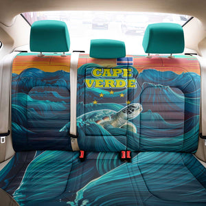 Cape Verde Back Car Seat Cover with Loggerhead Sea Turtle Ocean Sunset Spirit