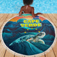 Cape Verde Beach Blanket with Loggerhead Sea Turtle Ocean Sunset Spirit