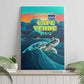Cape Verde Canvas Wall Art with Loggerhead Sea Turtle Ocean Sunset Spirit