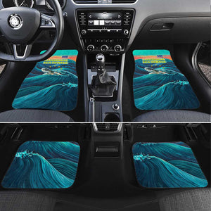 Cape Verde Car Mats with Loggerhead Sea Turtle Ocean Sunset Spirit