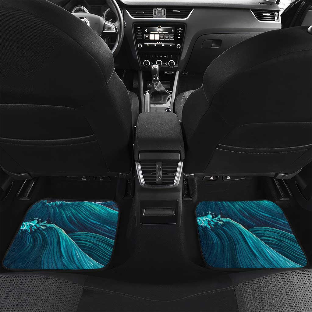 Cape Verde Car Mats with Loggerhead Sea Turtle Ocean Sunset Spirit