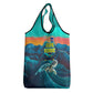 Cape Verde Grocery Bag with Loggerhead Sea Turtle Ocean Sunset Spirit