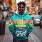 Cape Verde Hoodie with Loggerhead Sea Turtle Ocean Sunset Spirit