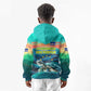 Cape Verde Kid Hoodie with Loggerhead Sea Turtle Ocean Sunset Spirit