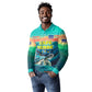 Cape Verde Long Sleeve Polo Shirt with Loggerhead Sea Turtle Ocean Sunset Spirit