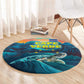 Cape Verde Round Carpet with Loggerhead Sea Turtle Ocean Sunset Spirit