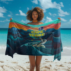 Cape Verde Sarong with Loggerhead Sea Turtle Ocean Sunset Spirit