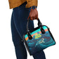 Cape Verde Shoulder Handbag with Loggerhead Sea Turtle Ocean Sunset Spirit