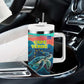 Cape Verde Tumbler With Handle with Loggerhead Sea Turtle Ocean Sunset Spirit