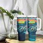 Cape Verde Tumbler With Handle with Loggerhead Sea Turtle Ocean Sunset Spirit