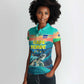 Cape Verde Women Polo Shirt with Loggerhead Sea Turtle Ocean Sunset Spirit
