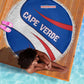 Cape Verde Beach Blanket with Blue Red Flag Nós Kretxeu Spirit