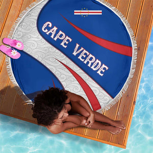 Cape Verde Beach Blanket with Blue Red Flag Nós Kretxeu Spirit
