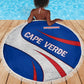 Cape Verde Beach Blanket with Blue Red Flag Nós Kretxeu Spirit