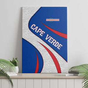 Cape Verde Canvas Wall Art with Blue Red Flag Nós Kretxeu Spirit