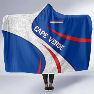 Cape Verde Hooded Blanket with Blue Red Flag Nós Kretxeu Spirit