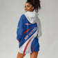 Cape Verde Hoodie Dress with Blue Red Flag Nós Kretxeu Spirit