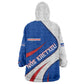 Cape Verde Kid Wearable Blanket Hoodie with Blue Red Flag Nós Kretxeu Spirit