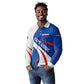 Cape Verde Long Sleeve Polo Shirt with Blue Red Flag Nós Kretxeu Spirit