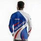 Cape Verde Long Sleeve Polo Shirt with Blue Red Flag Nós Kretxeu Spirit