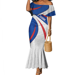 Cape Verde Mermaid Dress with Blue Red Flag Nós Kretxeu Spirit