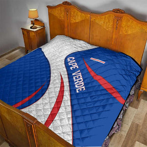 Cape Verde Quilt with Blue Red Flag Nós Kretxeu Spirit