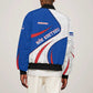 Cape Verde Sleeve Zip Bomber Jacket with Blue Red Flag Nós Kretxeu Spirit