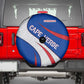 Cape Verde Spare Tire Cover with Blue Red Flag Nós Kretxeu Spirit