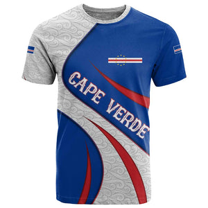 Cape Verde T shirt with Blue Red Flag Nós Kretxeu Spirit