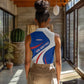 Cape Verde Women Sleeveless Polo Shirt with Blue Red Flag Nós Kretxeu Spirit