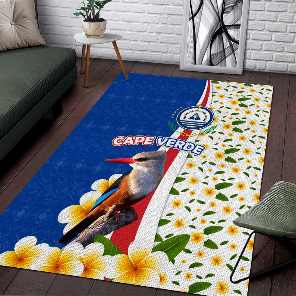 Cape Verde Area Rug Kingfisher Bird Floral Flag Spirit - African Pride