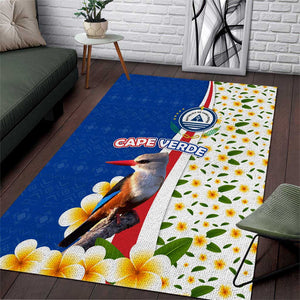 Cape Verde Area Rug Kingfisher Bird Floral Flag Spirit - African Pride