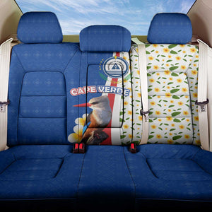 Cape Verde Back Car Seat Cover Kingfisher Bird Floral Flag Spirit - African Pride