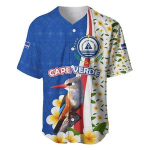 Cape Verde Baseball Jersey Kingfisher Bird Floral Flag Spirit - African Pride