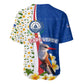 Cape Verde Baseball Jersey Kingfisher Bird Floral Flag Spirit - African Pride