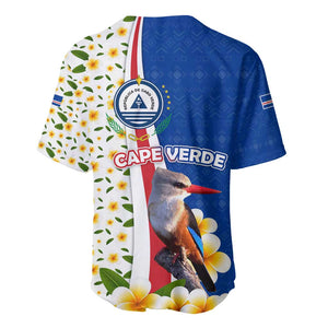 Cape Verde Baseball Jersey Kingfisher Bird Floral Flag Spirit - African Pride