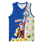 Cape Verde Basketball Jersey Kingfisher Bird Floral Flag Spirit - African Pride