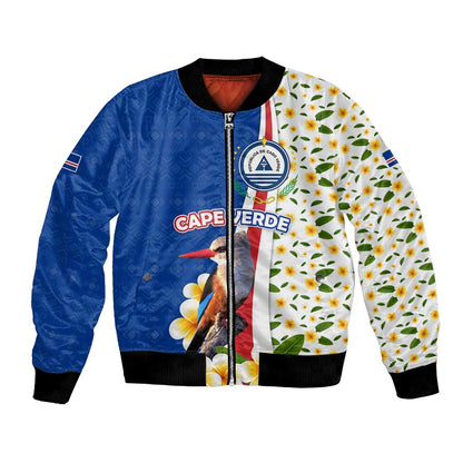 Cape Verde Bomber Jacket Kingfisher Bird Floral Flag Spirit - African Pride