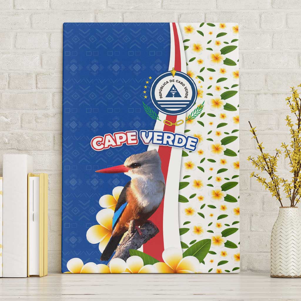 Cape Verde Canvas Wall Art Kingfisher Bird Floral Flag Spirit - African Pride