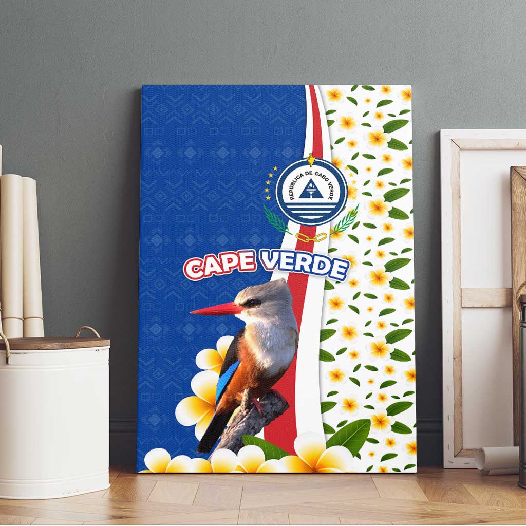 Cape Verde Canvas Wall Art Kingfisher Bird Floral Flag Spirit - African Pride