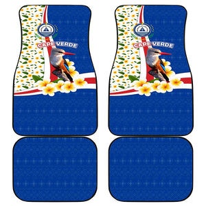 Cape Verde Car Mats Kingfisher Bird Floral Flag Spirit - African Pride