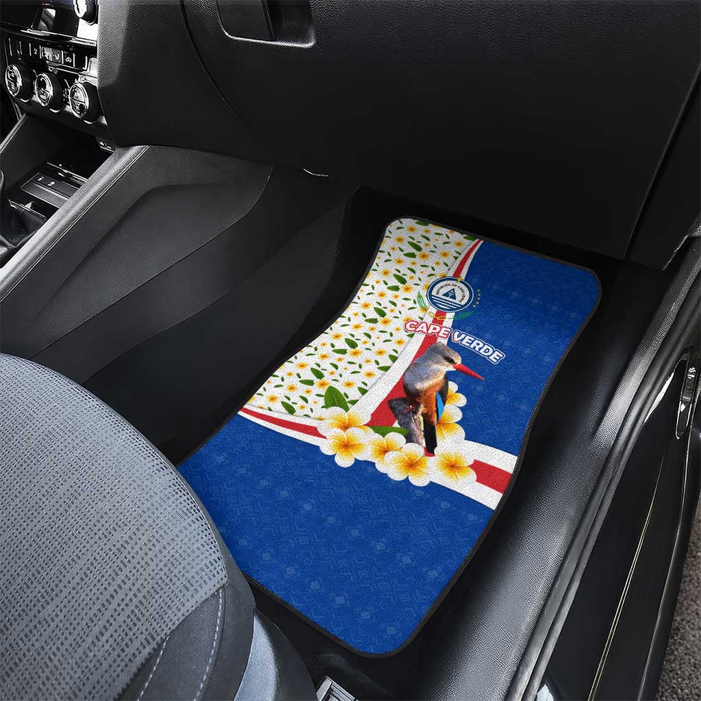 Cape Verde Car Mats Kingfisher Bird Floral Flag Spirit - African Pride